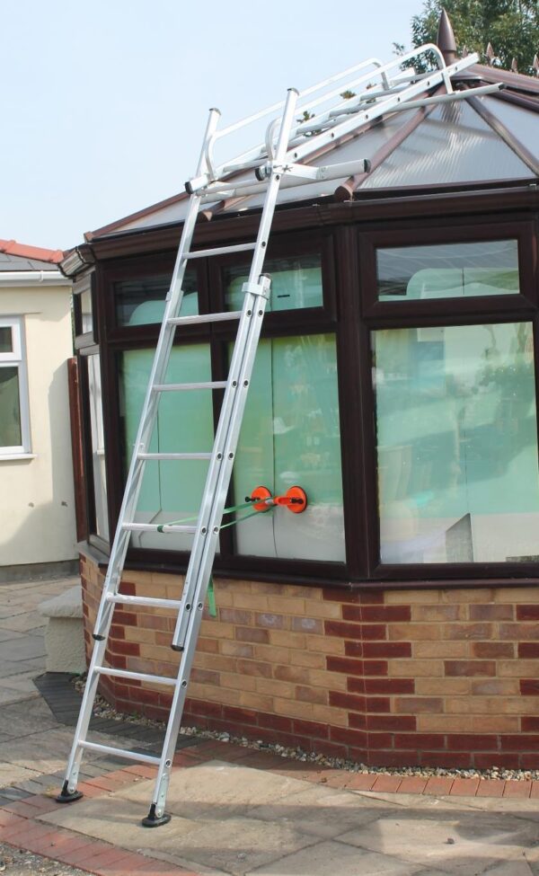 2 Section Conservatory Roof Ladder - In Action 1