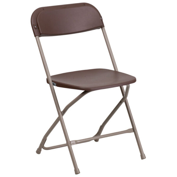 Brown Folding Plastic/Metal Chair Brown Folding Plastic/Metal Chair