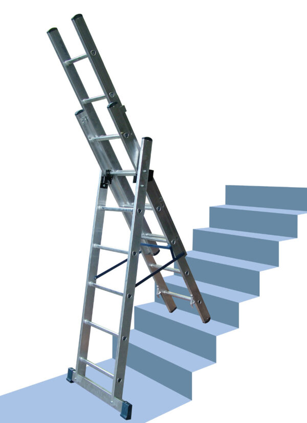 Combination Ladder - In action on stairs (2.7m Model Only) Combination Ladders