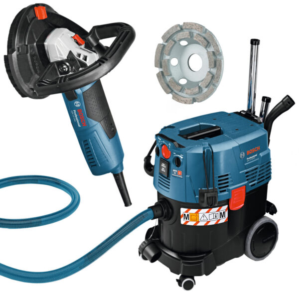 Concrete Grinder & Dust Extraction Vacuum Concrete Grinder (handheld)