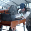 Masonry Saw Bench (400mm) - In Action 2
