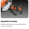 Petrol Hedge Trimmer - Adjustable Rear Handle