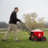 Petrol Lawn Aerator / Plugger / Spiker - In Action 1 Petrol Lawn Aerator / Plugger / Spiker - In Action 1