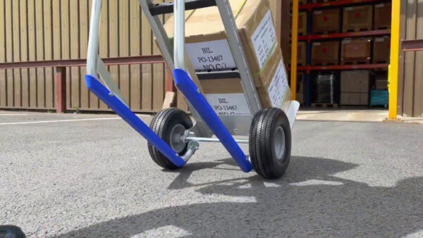 Stair Climbing Sack Truck - 'Dog Leg' - In Use 2 Stair Climbing Sack Truck - 'Dog Leg' - In Use 2
