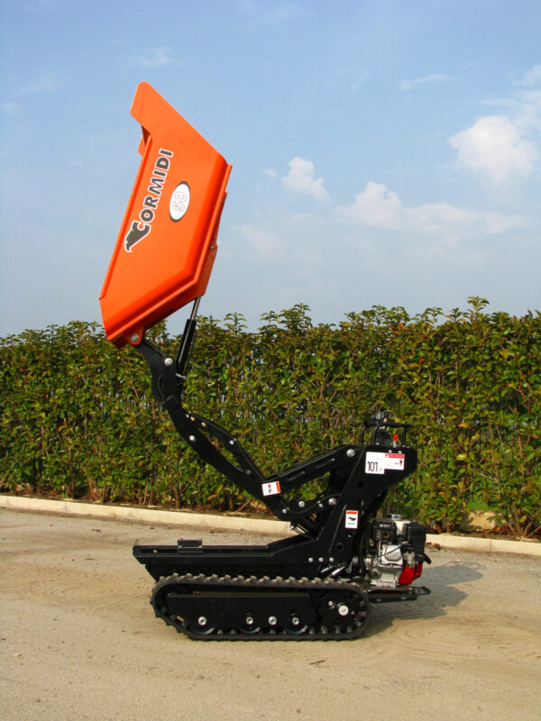 Skip Loader / Dumper (500kg Tracked) Raised Left Side Skip Loader / Dumper (500kg Tracked) Raised Left Side