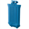 Interchangeable AA battery adapter for the Bosch 50m laser measure power system.